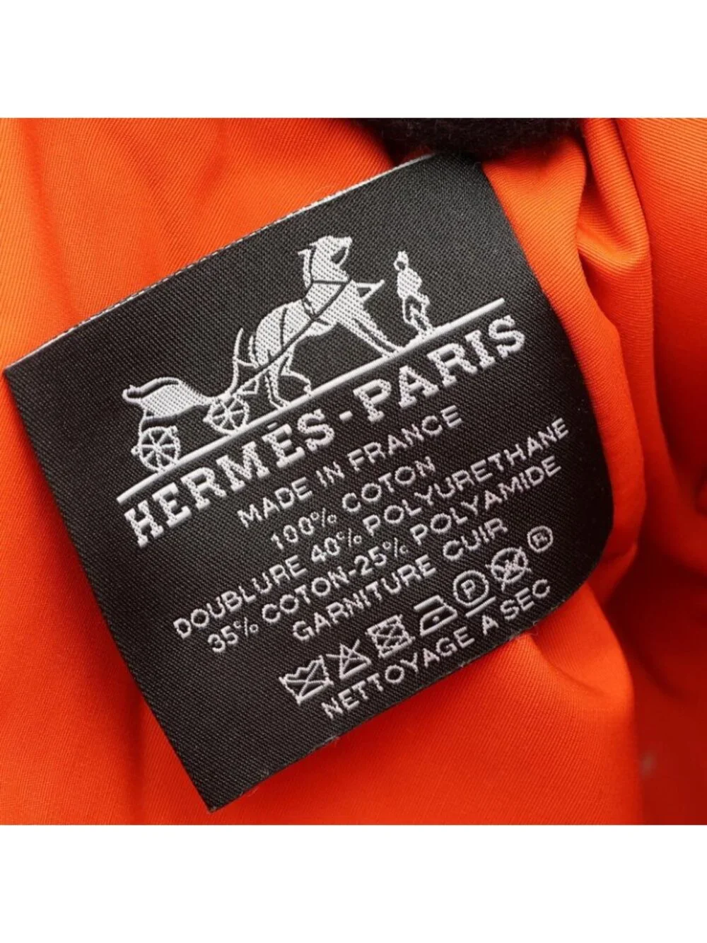 Hermes Pouch Bolide MM Black Canvas Leather